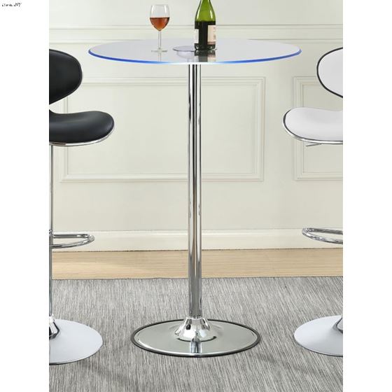 Thea Round 28 Glass LED Bar Table 122400