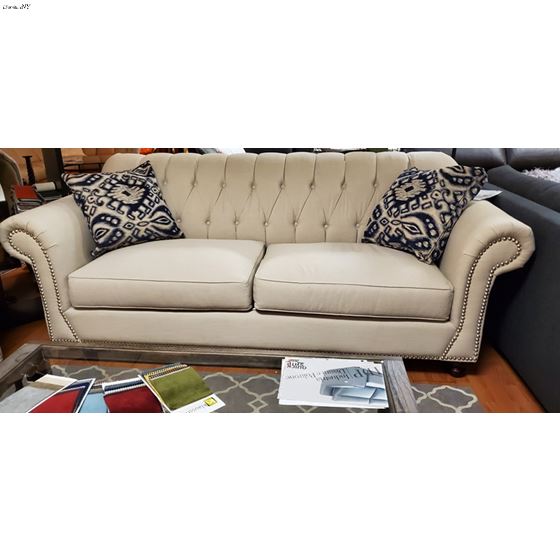 Klaussner Flynn Ivory Linen Sofa