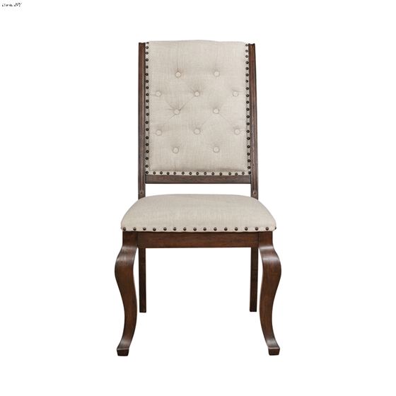 Brockway Cove Tufted Upholstered Side Chair Cream And Antique Java 110312 front