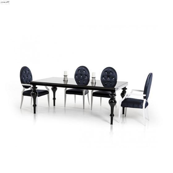 Bella Transitional Black Dining Table- 2