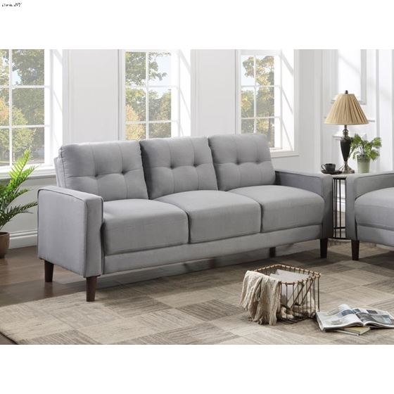 Bowen Grey Track Arm Tufted Sofa 506781-2