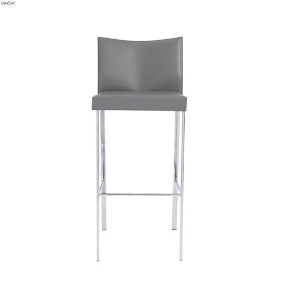 Riley-B Grey Bar Stool 17223GRY by Euro Style front