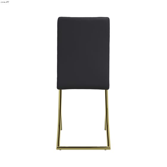 Chanel Upholstered Side Chair Black And Gold 105172 back1