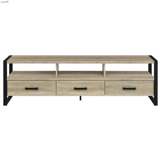 James Distressed Pine 71 inch 3 Drawer TV Stand-4