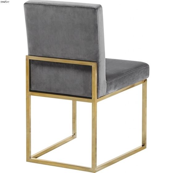 Giselle Grey Upholstered Velvet Dining Chair - G-2
