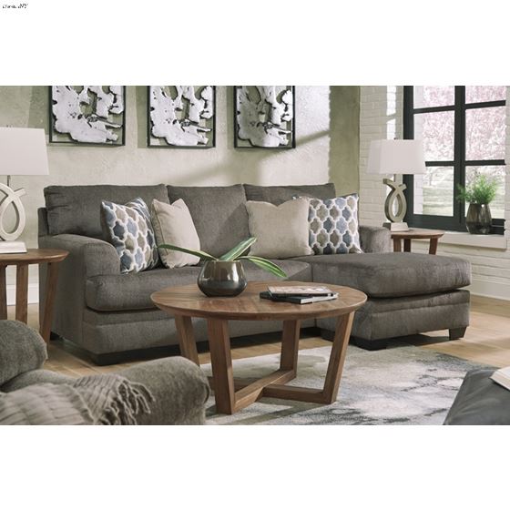 Dorsten Slate Fabric Reversible Sofa Chaise 772-4