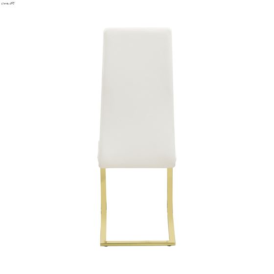 Chanel Upholstered Side Chair White And Gold 190512 back1