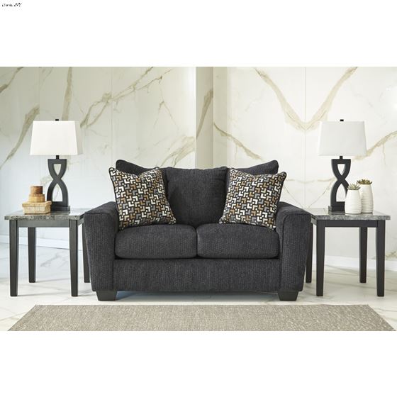 Wixon Slate Grey Fabric Loveseat 57002-2