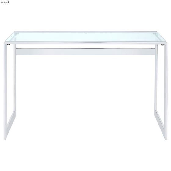 Hartford 47 inch Modern Glass Top Writing Desk-4