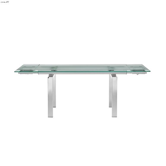 Frosty Extendable Clear/Frosted Glass Dining Table by Casabianca Home open