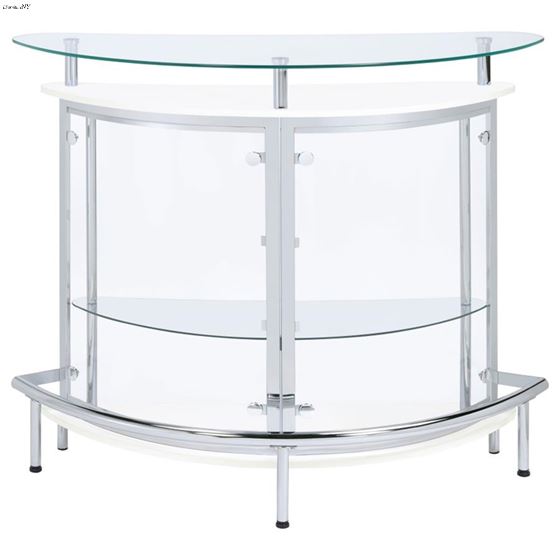 Coaster Amarillo White Glass Bar Cabinet 101066 3