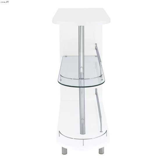 Coaster Adolfo White Gloss Home Bar Table 101064 2