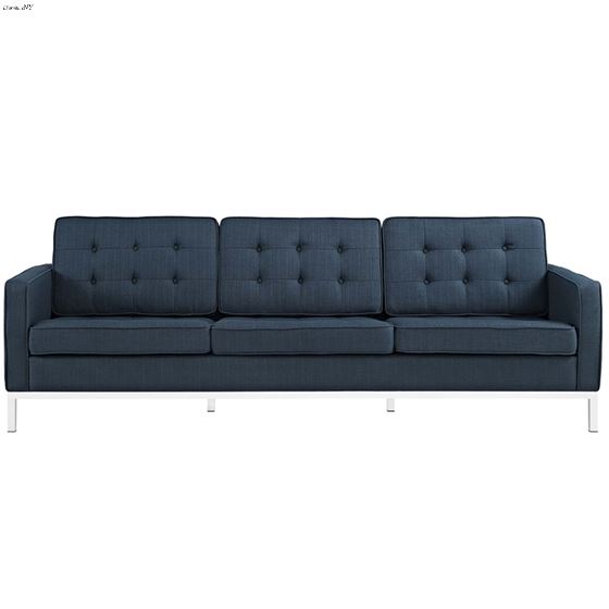 Loft Modern Blue Fabric Tufted Sofa EEI-2052-AZU by Modway Front