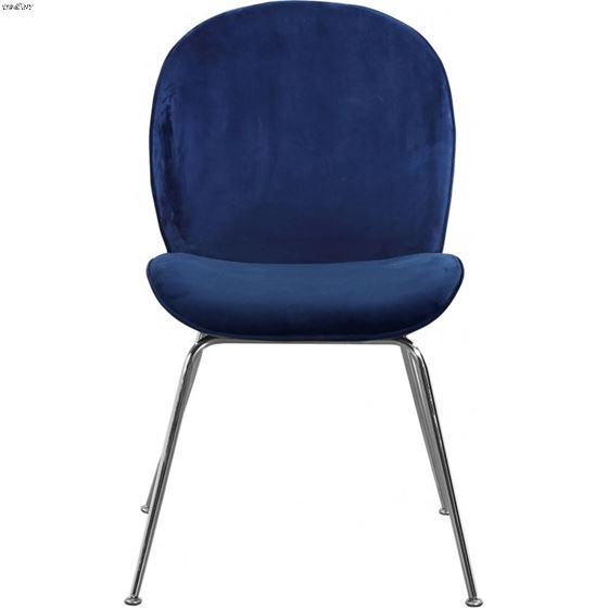 Paris Navy Upholstered Velvet Dining Chair - Chr-4