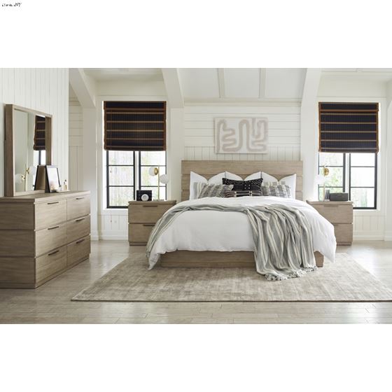 Milano by Rachael Ray Sandstone Queen Panel Bed-2