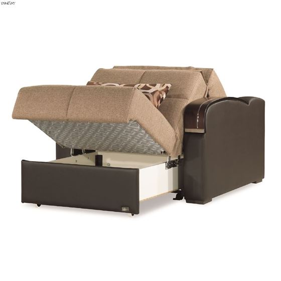 Sleep Plus Brown Chair Bed-2