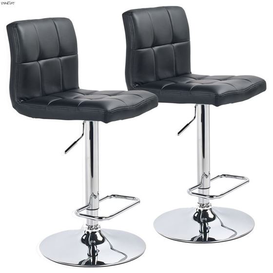 Max Air Lift Black Bar Stool 203-409 Set