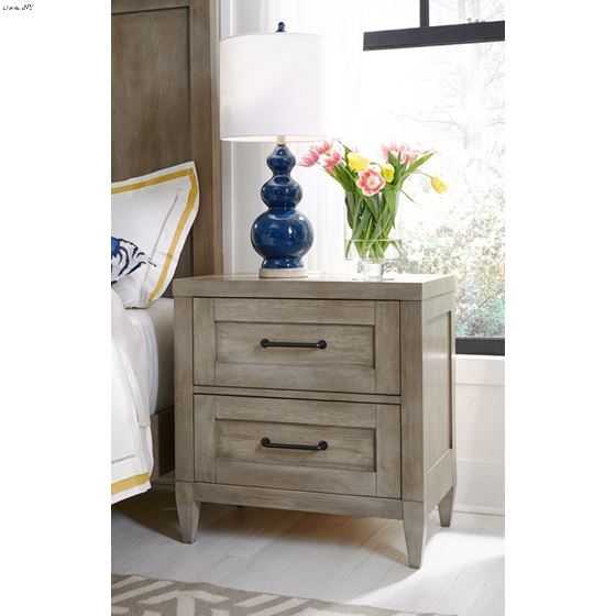 Breckenridge 2 Drawers Nightstand with USB in Ba-2