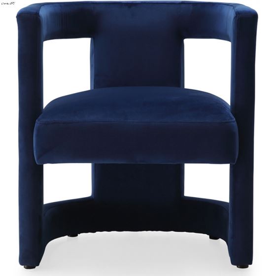 Blair Navy Velvet Upholstered Accent Chair -4