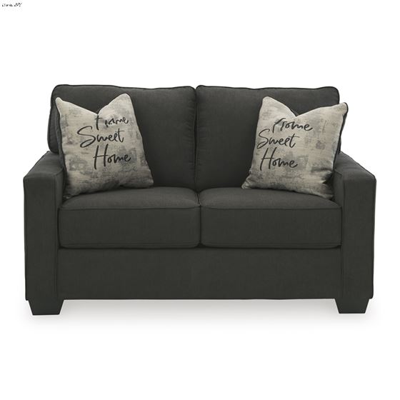 Lucina Charcoal Fabric Loveseat 59005-2