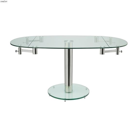 Thao Clear Glass Extendable Dining Table 2