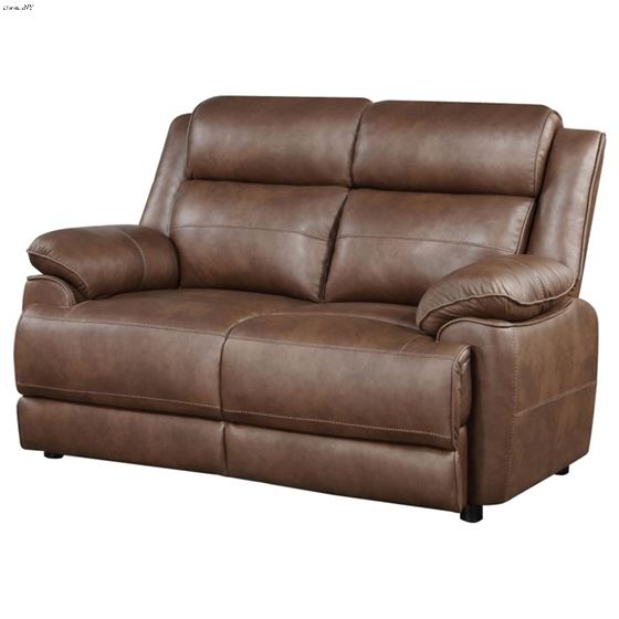 Ellington Dark Brown Padded Arm Loveseat 508282-4