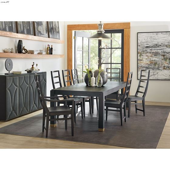 Curata Midnight Brown Rectangle Dining Table-2