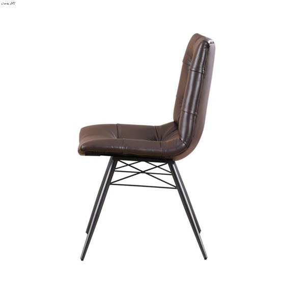 Brown Leatherette Tufted Dining Chair 107853 -4