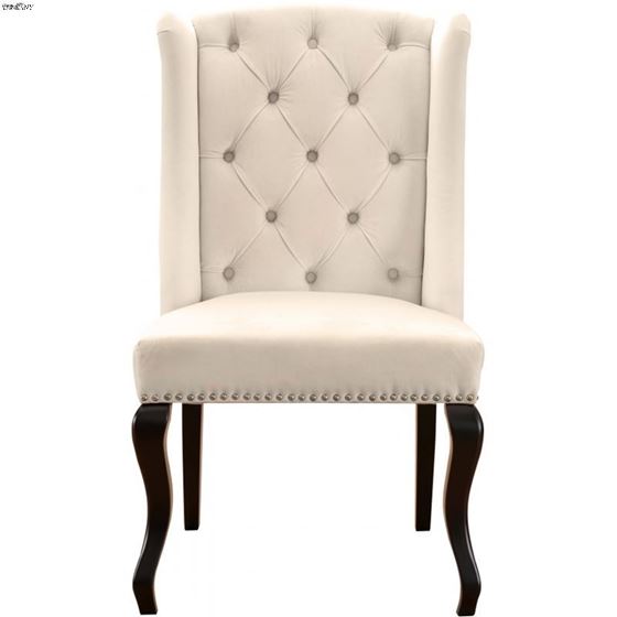 Suri Cream Upholstered Tufted Velvet Dining Chai-4