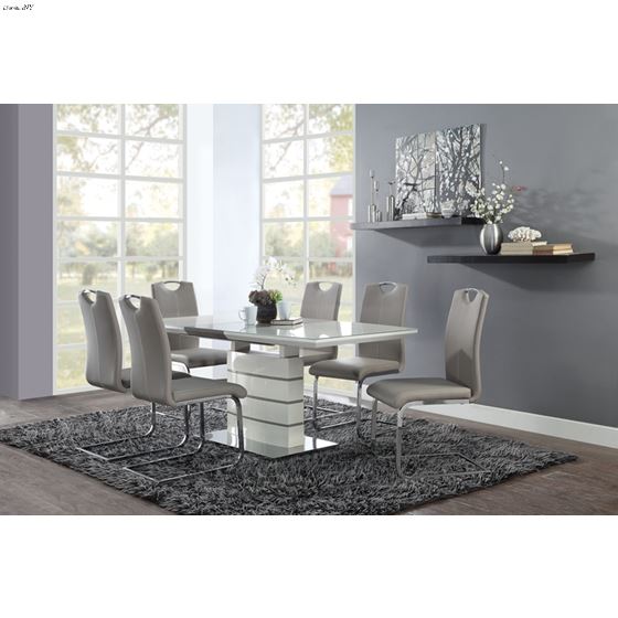 Glissand Light Grey Upholstered Dining Side Chair 5599S in set