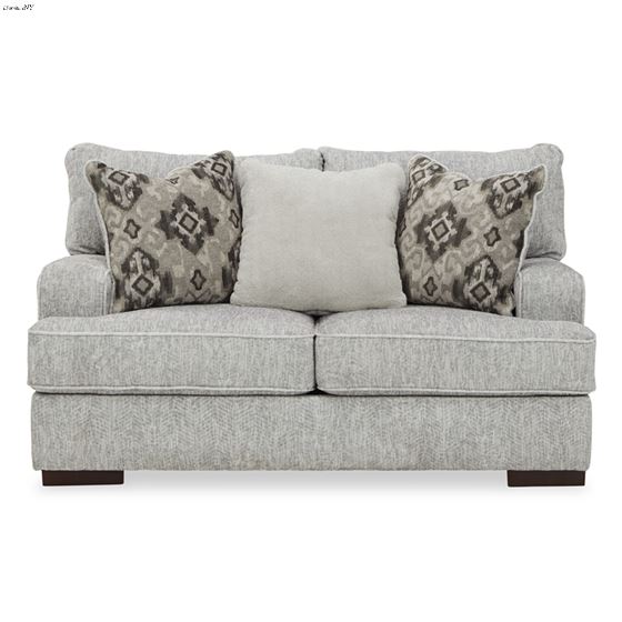 Mercado Pewter Chevron Fabric Loveseat 84604-2