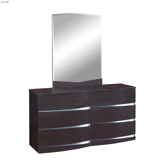 Aurora Wenge Bedroom Mirror with Dresser