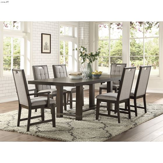 Rathdrum Light Grey Upholstered Dining Side Chair 5654S in set round
