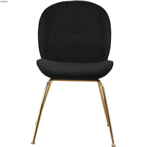 Paris Black Upholstered Velvet Dining Chair - Go-4