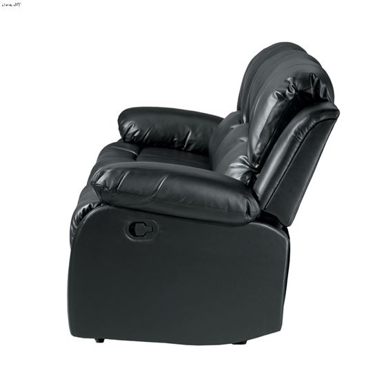 Granley Black Reclining Sofa 9700BLK-3 Side2