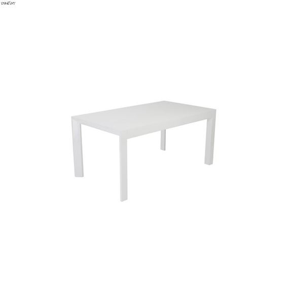 Adara High Gloss White Lacquer Dining Table 4