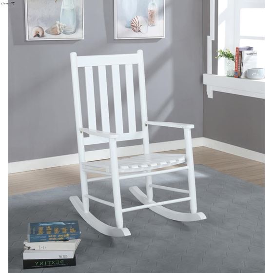 Annie White Wood Rocking Chair 609455-2