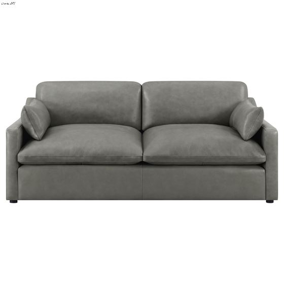 Grayson Grey Leather Sofa 506771-2