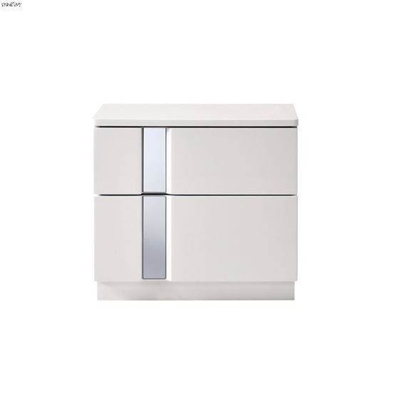Palermo White Lacquer 2 Drawer Nightstand-2