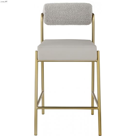 Carly Taupe Leatherette Counter Stool - Set of-4