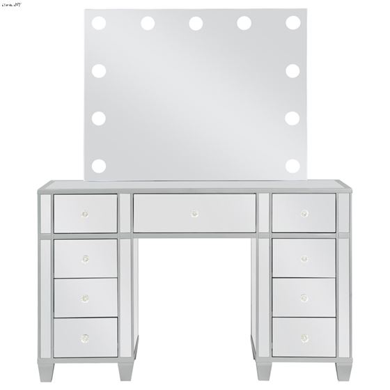 Allora Mirrored 9 Drawer Vanity Set with Hollyw-4