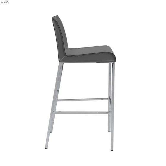 Cam Grey Bar Stool 15201GRY by Euro Style Side