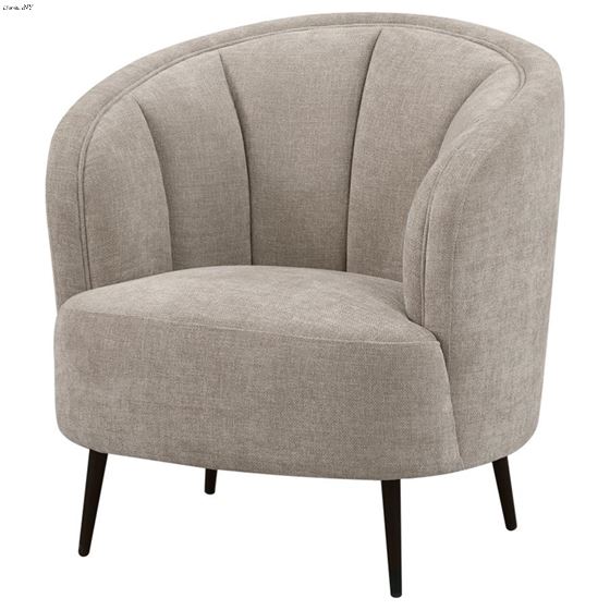 Ellorie Beige Channel Back Curved Chair 504839-4