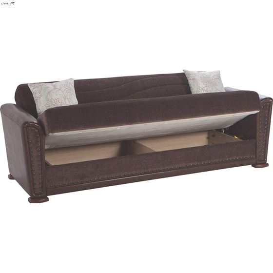 Alfa Sofa Bed in Jennifer Brown by Istikbal Storage