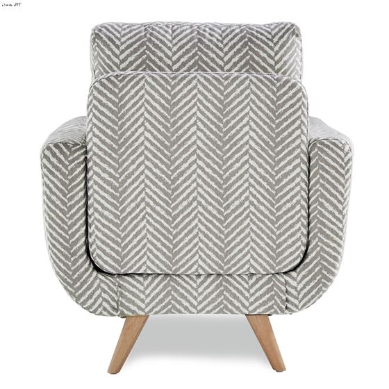 Deryn White And Grey Fabric Accent Chair 8327GY-1S by Homelegance back