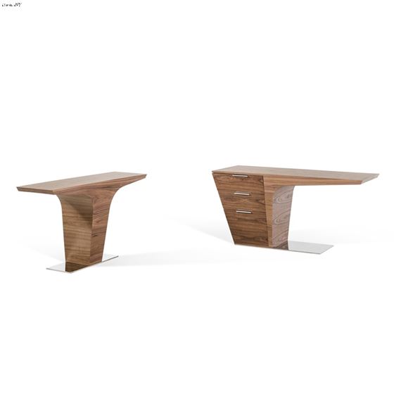 Bismarck Contemporary Walnut Console Table- 2