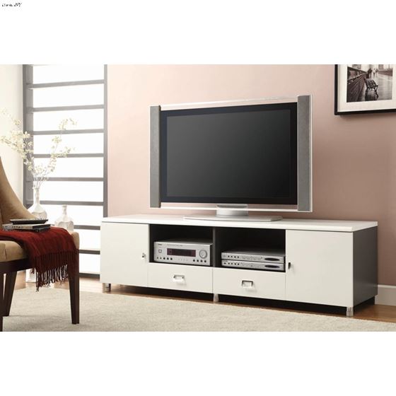 Modern White And Grey 71 inch TV Stand 700910-2