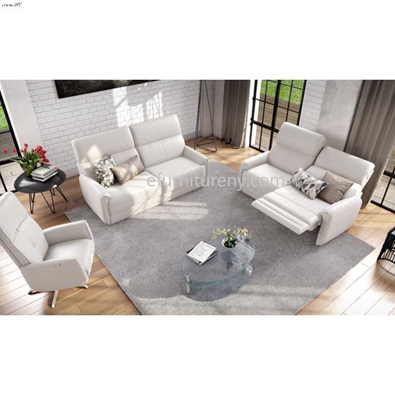 ROM Bellevue Sofa Collection White Leather