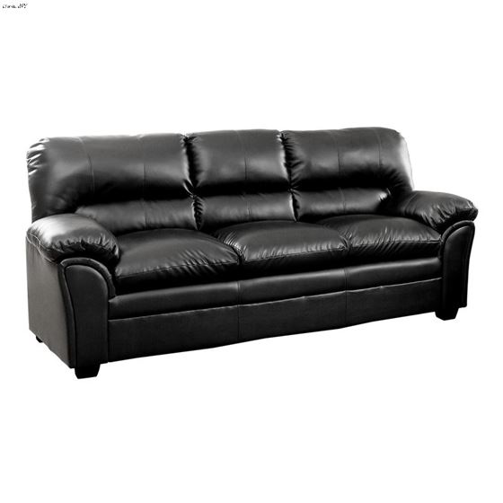 Talon Bonded Black Bonded Leather Sofa 8511BK-3 By Homelegance 2