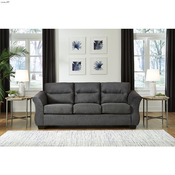Miravel Gunmetal Fabric Queen Sofa Bed 46204-4